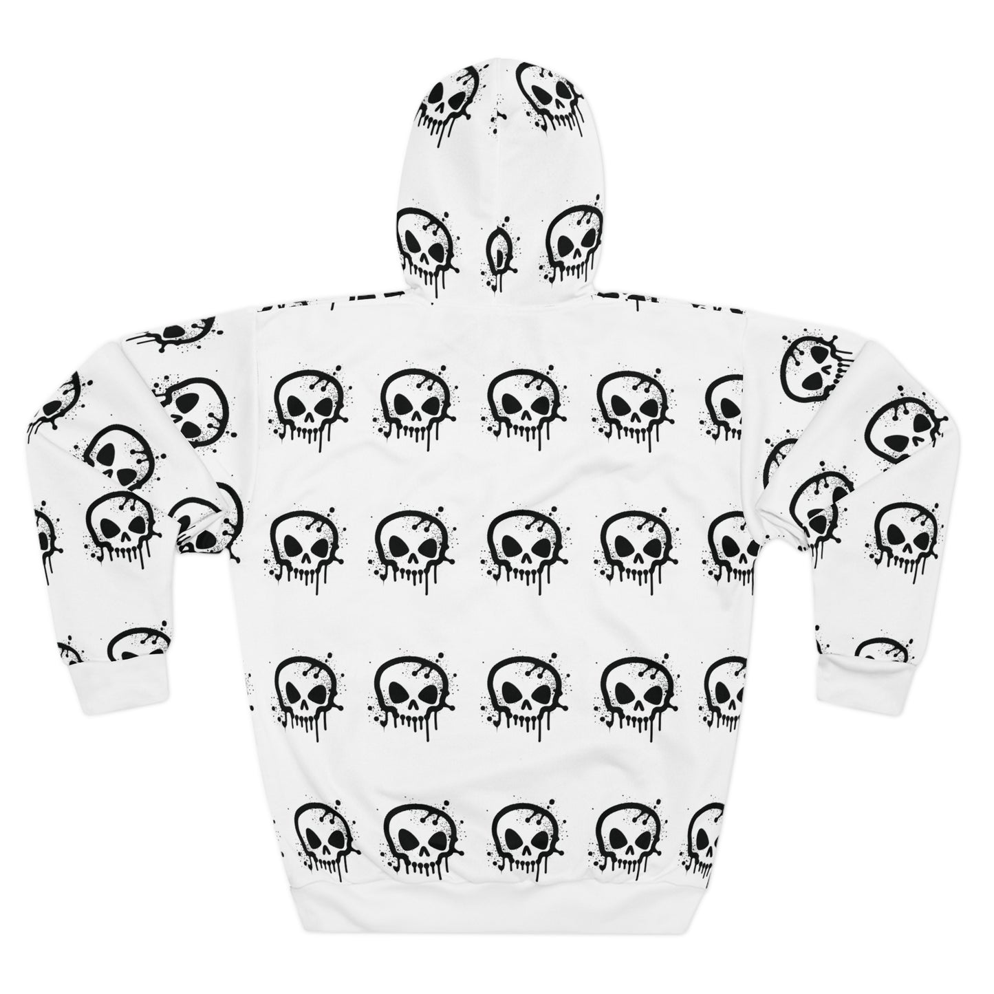 Edgy Skull Print Hoodie
