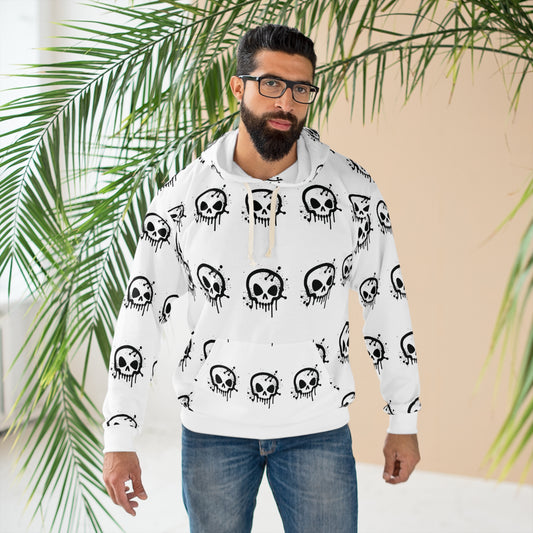Edgy Skull Print Hoodie
